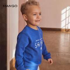MANGO BLUE SAILOR PRINTED COTTON SWEATSHIRT 47066707