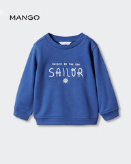 MANGO BLUE SAILOR PRINTED SWEATSHIRT WITH TROUSER SET
