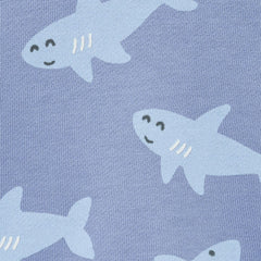 MANGO BLUE SHARK PRINTED SWEATSHIRT
