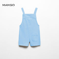 MANGO BLUE SHORT COTTON DUNGAREE 67077921