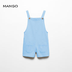 MANGO BLUE SHORT COTTON DUNGAREE 67077921