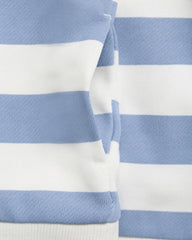 MANGO BLUE STRIPED COTTON BLEND SWEATSHIRT 17013291