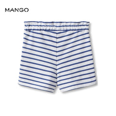 MANGO BLUE STRIPED GIRLS SHORT
