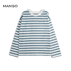 MANGO BLUE STRIPED GIRLS T-SHIRT 24