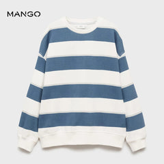 MANGO BLUE STRIPED KODAK SWEATSHIRT 2 PCS SET