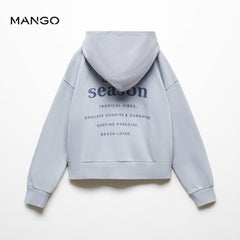 MANGO BLUE SUMMER TIME ZIPPER HOOD 67097132