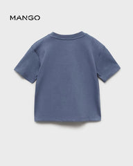 MANGO BLUE SUNSET ISLAND PRINTED T-SHIRT