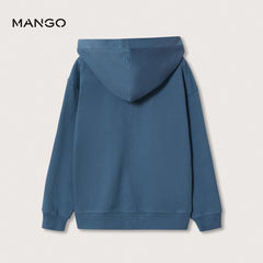 MANGO BLUE ZIIPED HOODIE 1030