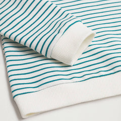 MANGO BOYS GREEN STRIPED COTTON BLEND SWEATSHIRT