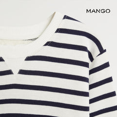 MANGO STRIPED ORGANIC COTTON SWEATSHIRT