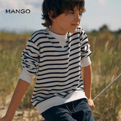 MANGO STRIPED ORGANIC COTTON SWEATSHIRT