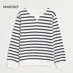 MANGO STRIPED ORGANIC COTTON SWEATSHIRT