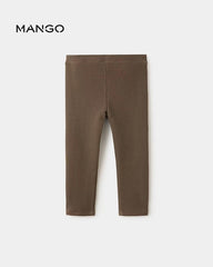 MANGO BROWN WAFFLE KNIT LEGGING 37054430
