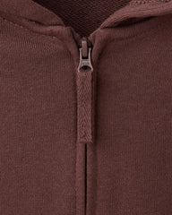 MANGO BRWON OWN YOUR TIME ZIPPER HOOD