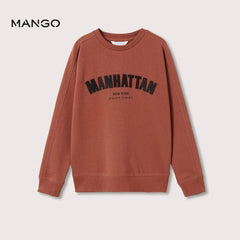 MANGO BURNT ORANGE MANHATTAN SWEATSHIRT 2506