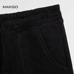MANGO BLACK FRAYED HEM SHORTS