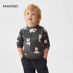 MANGO CHARCOAL BRUSHED COTTON SWEATSHIRT 57075973