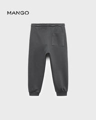 MANGO CHARCOAL COTTON JOGGER STYLE TROUSER 17033289