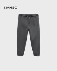MANGO CHARCOAL COTTON JOGGER STYLE TROUSER 17033289