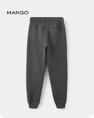 MANGO CHARCOAL COTTON JOGGERS WITH ELASTIC WAIST 27083278
