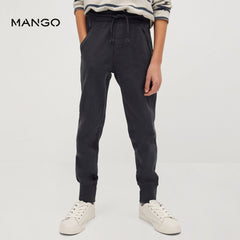 MANGO CHARCOAL COTTON SLIM FIT JOGGING TROUSER 87093255