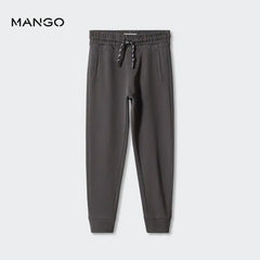 MANGO CHARCOAL DRAWSTRING JOGGER TROUSER 57001041