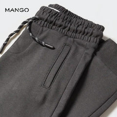 MANGO CHARCOAL DRAWSTRING JOGGER TROUSER 57001041