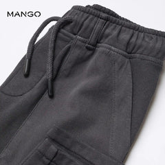 MANGO CHARCOAL ELASTIC WAIST TROUSER 57054416