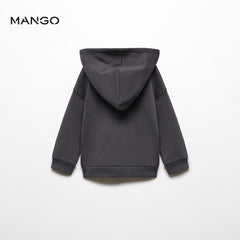 MANGO CHARCOAL NICE BUDDY HOODED SWEATSHIRT