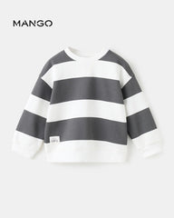 MANGO CHARCOAL STRIPED CHAMPION SWEATSHIRT