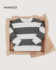 MANGO CHARCOAL STRIPED CHAMPION SWEATSHIRT