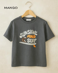 MANGO CHARCOAL SUNSHINE AND SURF T-SHIRT