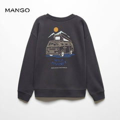 MANGO CHARCOAL WILD JOURNEY SWEATSHIRT