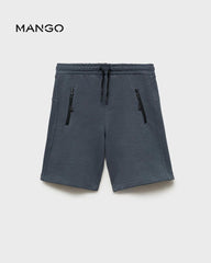 MANGO CHARCOAL ZIP POCKETS BERMUDA SHORTS 87037705