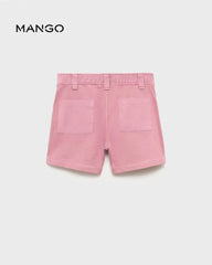 MANGO CHERRY COTTON BERMUDA SHORTS