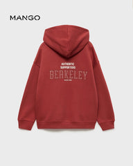 MANGO CHERRY EMBROIDERED DETAIL HOODED SWEATSHIRT 77017930