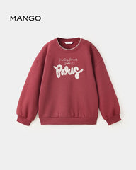 MANGO CHERRY EMBROIDERED DETAILS SWEATSHIRT