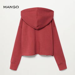 MANGO CHERRY CROPPED ZIPPER HOOD