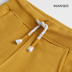 MANGO MUSTARD COTTON JOGGER STYLE TROUSER