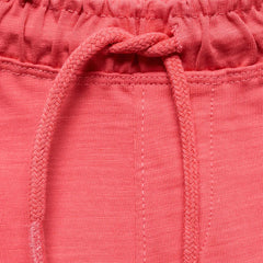 MANGO CORAL RED ELASTIC WAIST BERMUDA SHORTS 67047917