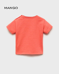 MANGO CORAL RED LITTLE CAPTAIN T-SHIRT