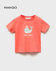 MANGO CORAL RED LITTLE CAPTAIN T-SHIRT