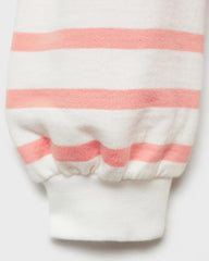 MANGO CORAL RED STRIPED SUNNY SWEATSHIRT 87065963