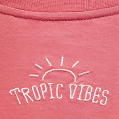 MANGO CORAL RED SURF PRINTED T-SHIRT