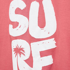 MANGO CORAL RED SURF PRINTED T-SHIRT