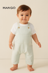 MANGO COTTON DUNGAREE WITH KANGAROO POCKET