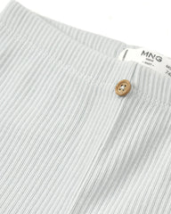 MANGO COTTON RIBBED LEGGING