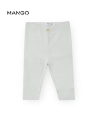 MANGO COTTON RIBBED LEGGING