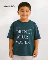 MANGO DARK GREEN OVERSIZED T-SHIRT