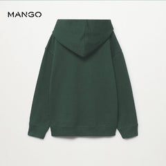 MANGO DARK GREEN SKATE PRINTED HOODIE 4756